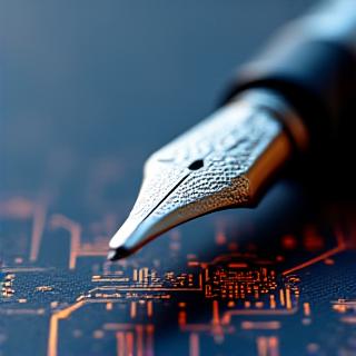 Artistic representation of digital security and calligraphy